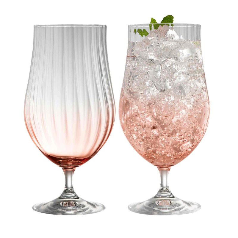 Galway Crystal Erne Craft Beer/CocktailGlasses Blush (Set Of 2)