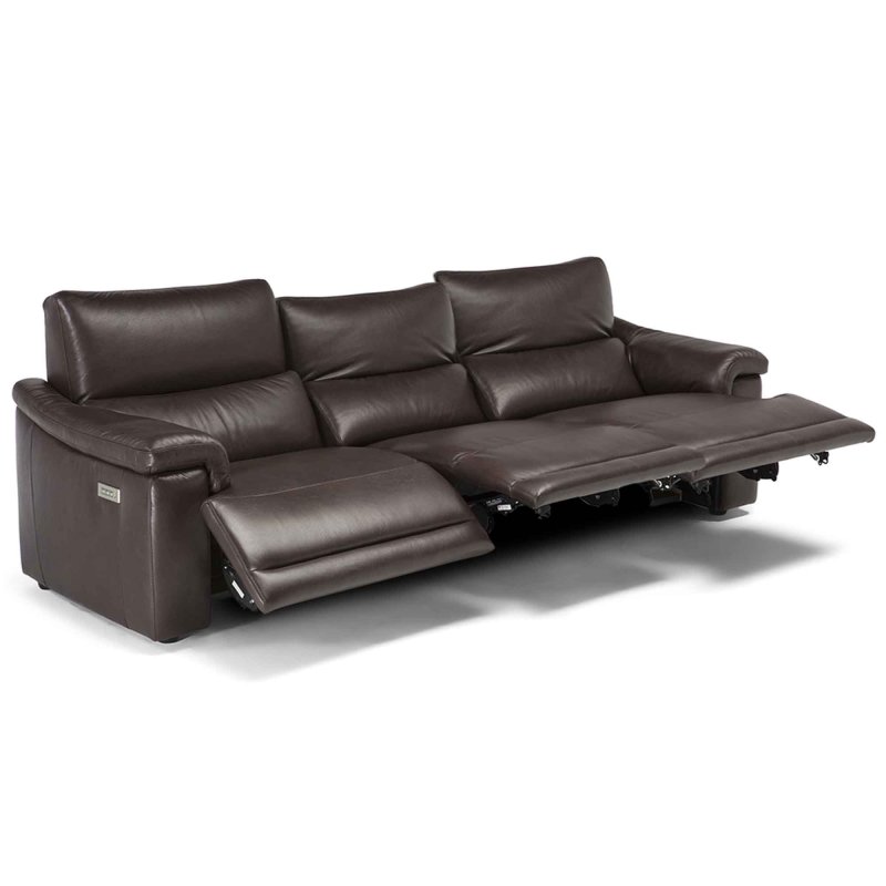 Natuzzi Editions Brama Electric Reclining 3.5 Seater Sofa Leather Category 15