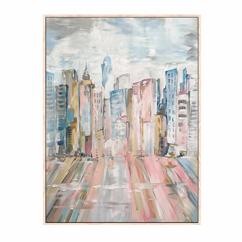 Scatter Box Latitude 76cm x 102cm Picture By Caroline Duffy Light Wood Frame