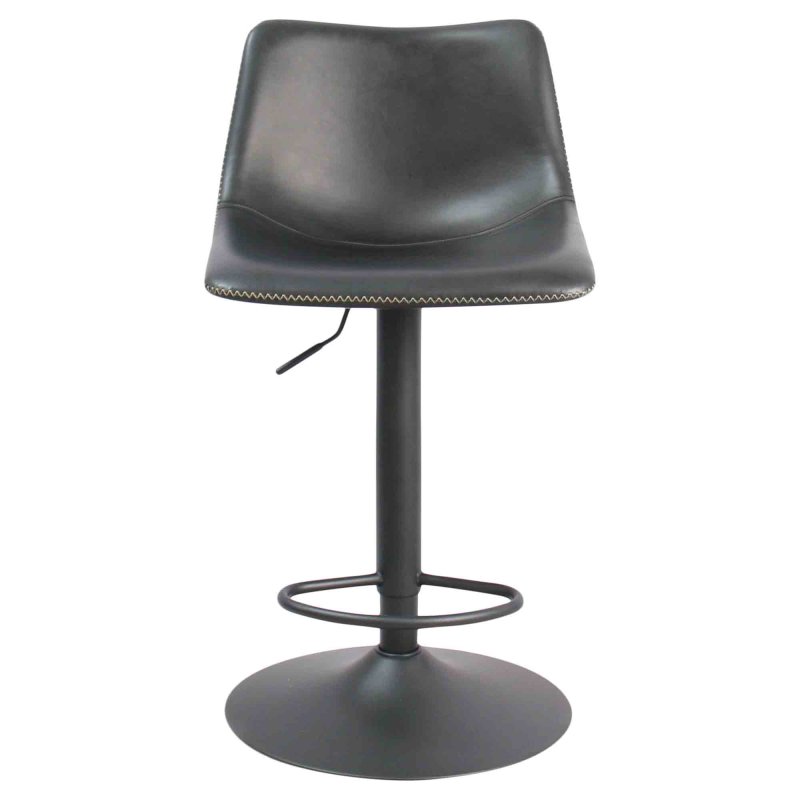 Oregon High/Low Gas Lift Bar Stool Faux Leather Black