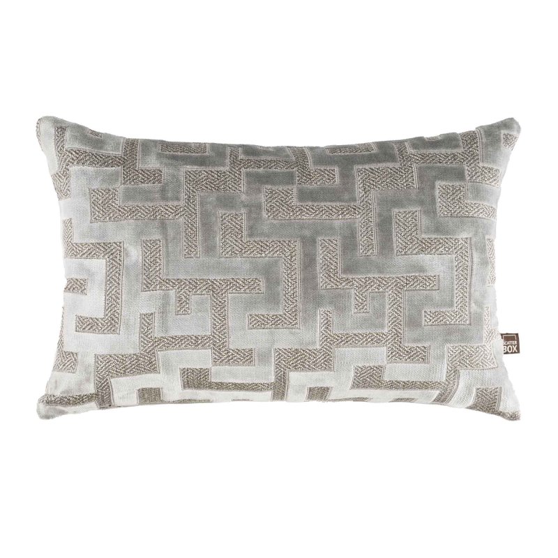 Scatter Box Maze Cushion 35cm x 50cm Silver