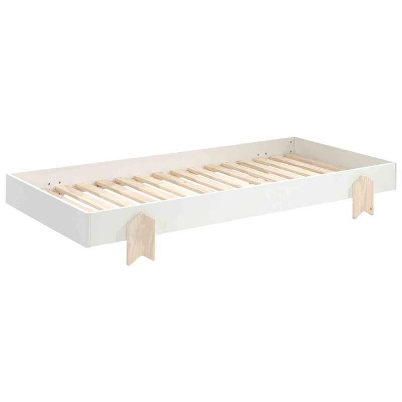 Vipack Modulo Single (90cm) Bedstead With Arrow Legs White