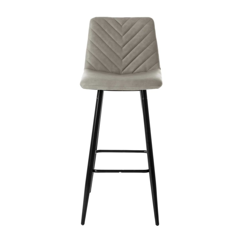 Melba High Bar Stool Faux Leather Taupe