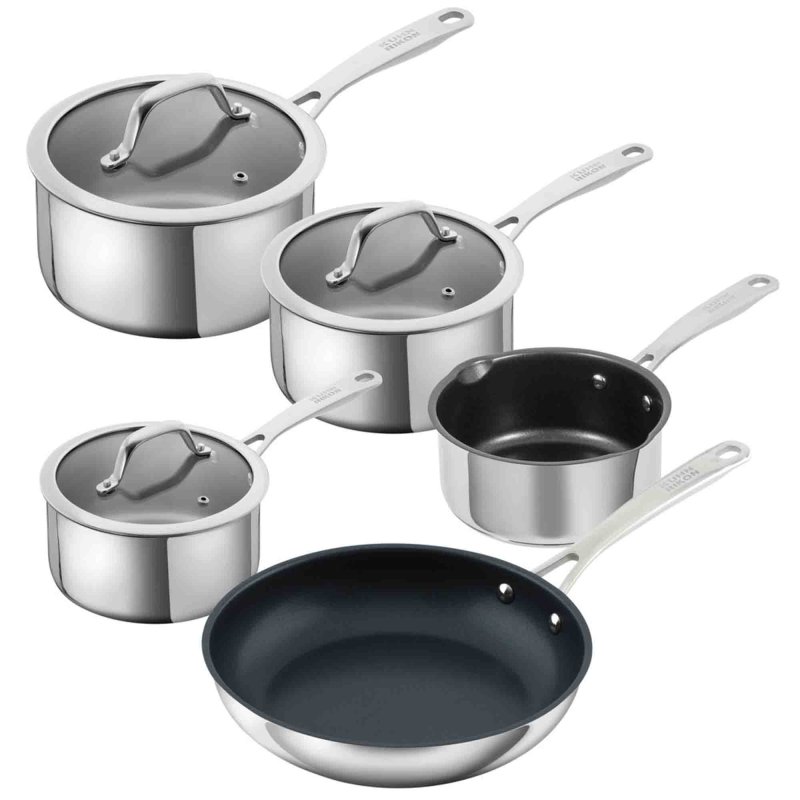 Kuhn Rikon Allround 5 Piece Saucepan Set Stainless Steel