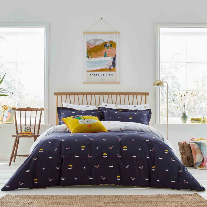 Joules Ducks March Reversible Single Duvet Cover Set Navy Lifestyle