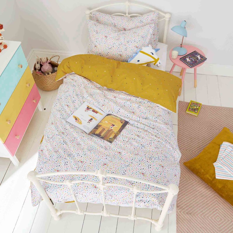 Joules Galaxy Unicorn Single Duvet Cover Set Multi Coloured