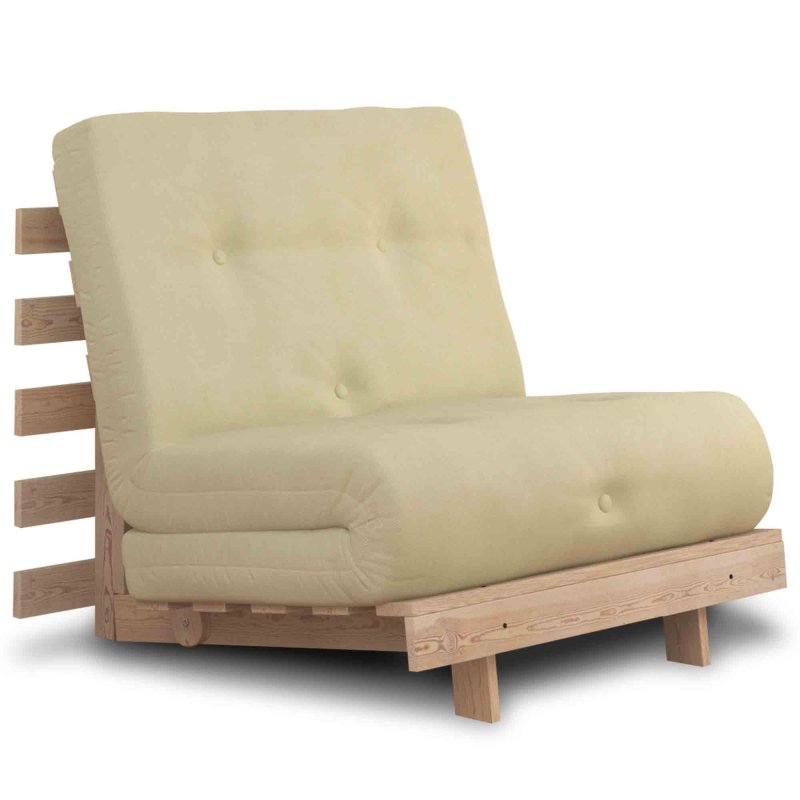 Kobe Single Futon/Sofa Bed Fabric Natural