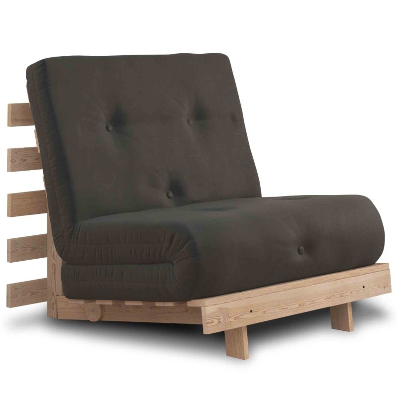 Kobe Single Futon/Sofa Bed Fabric Charcoal
