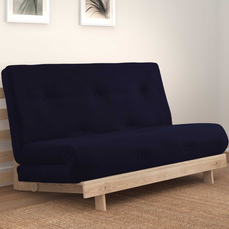 Kobe Double Futon Sofa Bed Fabric Navy