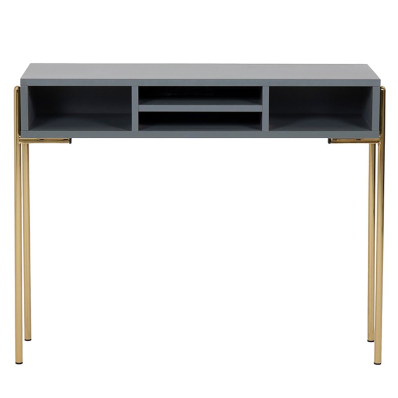 Madrid Console Table Grey & Gold