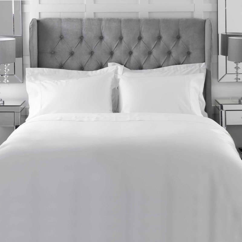 Belledorm Bamboo Super King Duvet Cover White