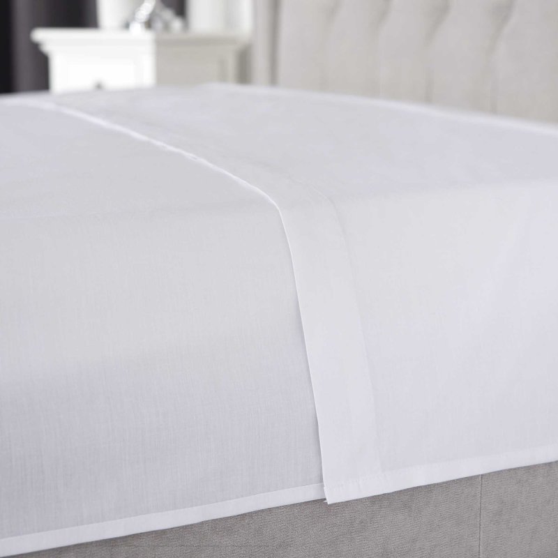 Belledorm Bamboo 300 Thread Count Single Flat Sheet White