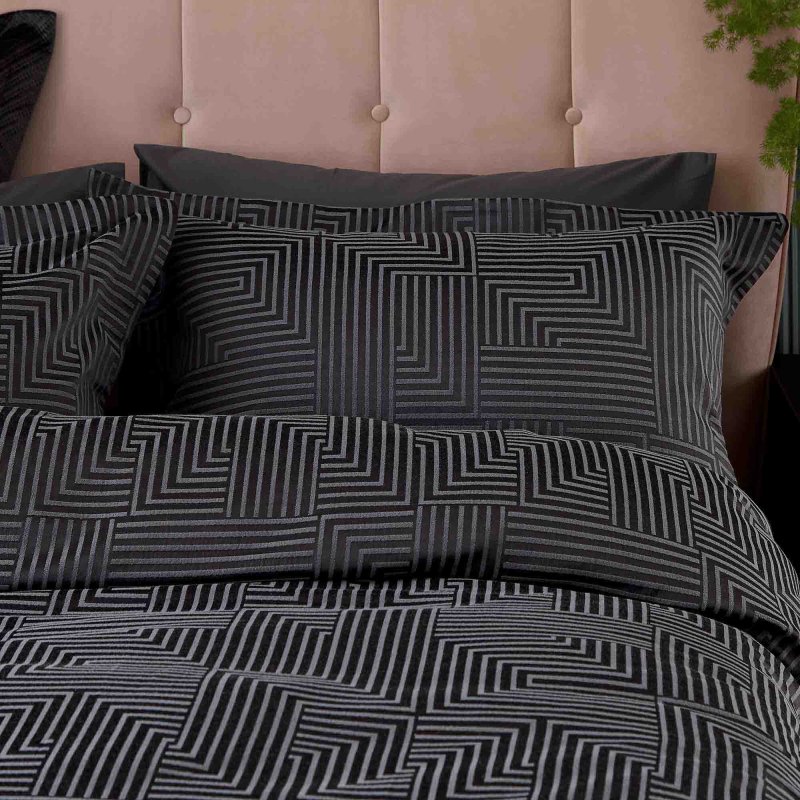 Modern Deco Tiffany Jacquard Oxford Pillowcase Graphite