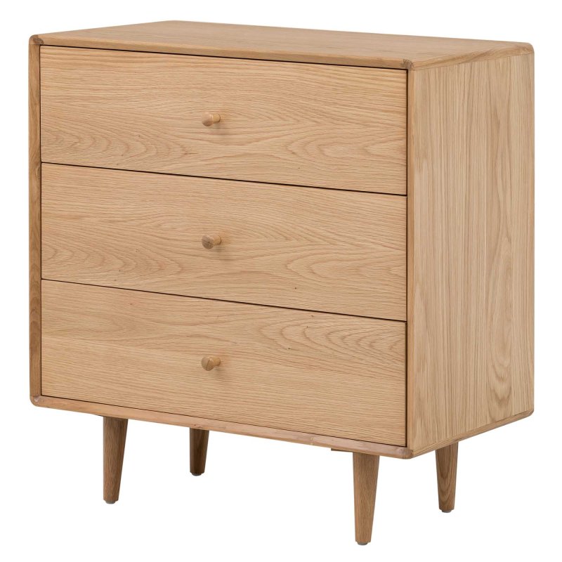 Jenson 3 Drawer Chest of Drawers Light Oak