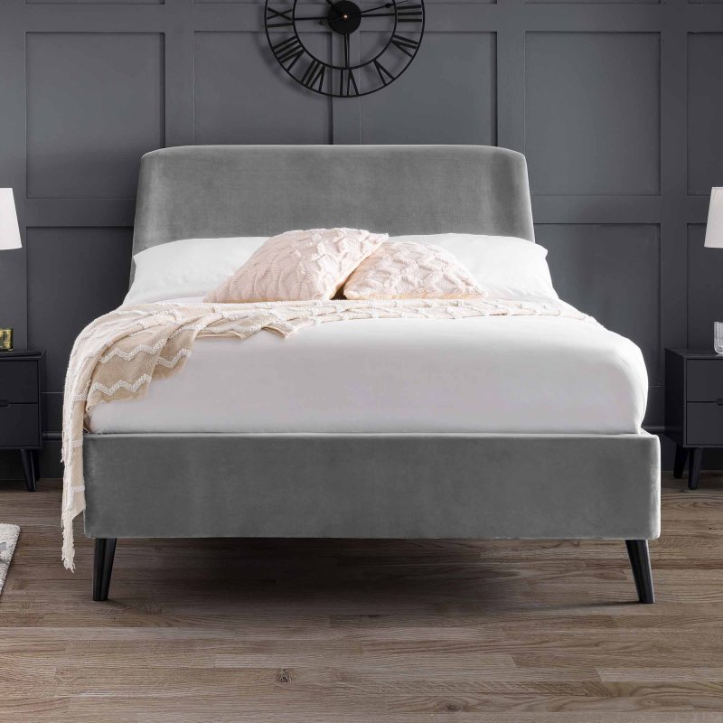 Frida King (150cm) Bedstead Fabric Grey Lifestyle