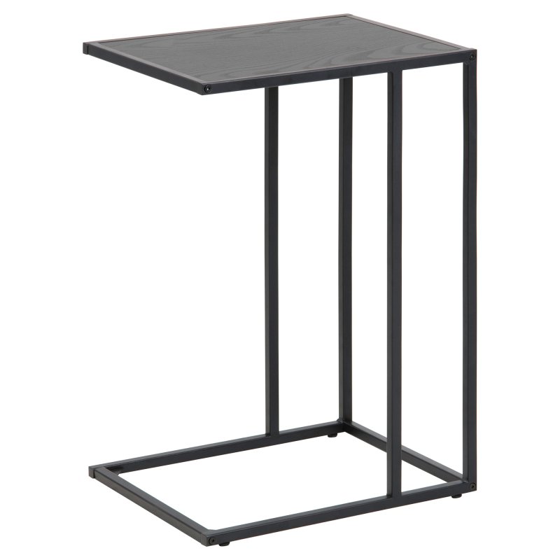 Seaford Square Side/Lamp Table Black Ash