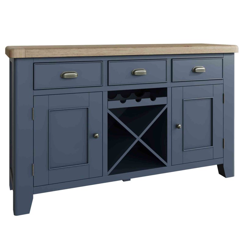 Hayley Wide 2 Door & 3 Drawer Sideboard Midnight Blue