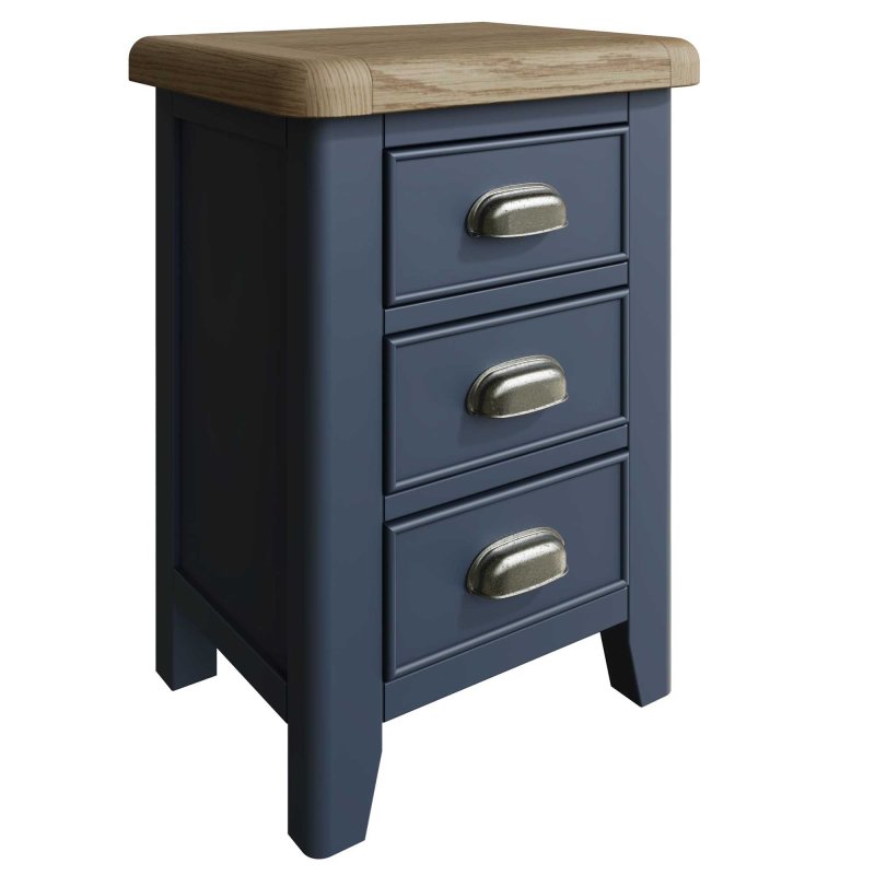 Hayley Small 3 Drawer Bedside Locker Midnight Blue