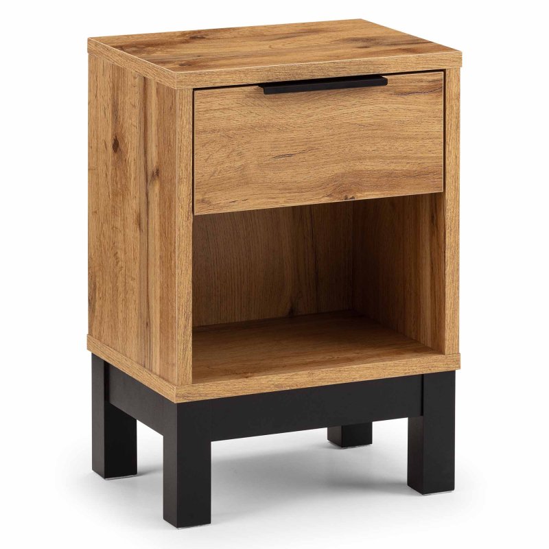 Bali 1 Drawer Bedside Locker Oak