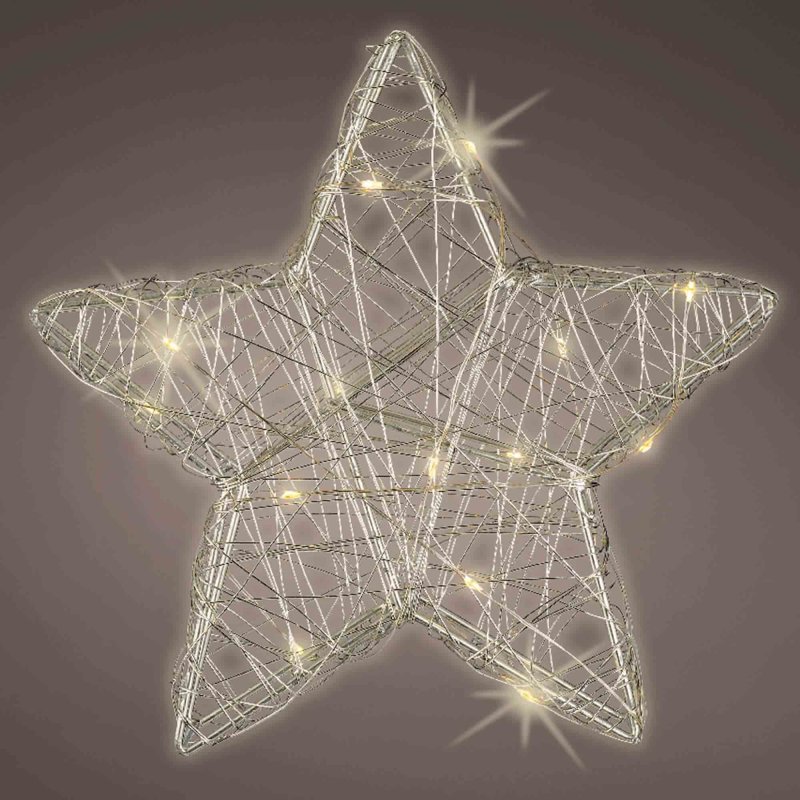 Indoor Micro LED Wire Star Warm White 19cm Meubles