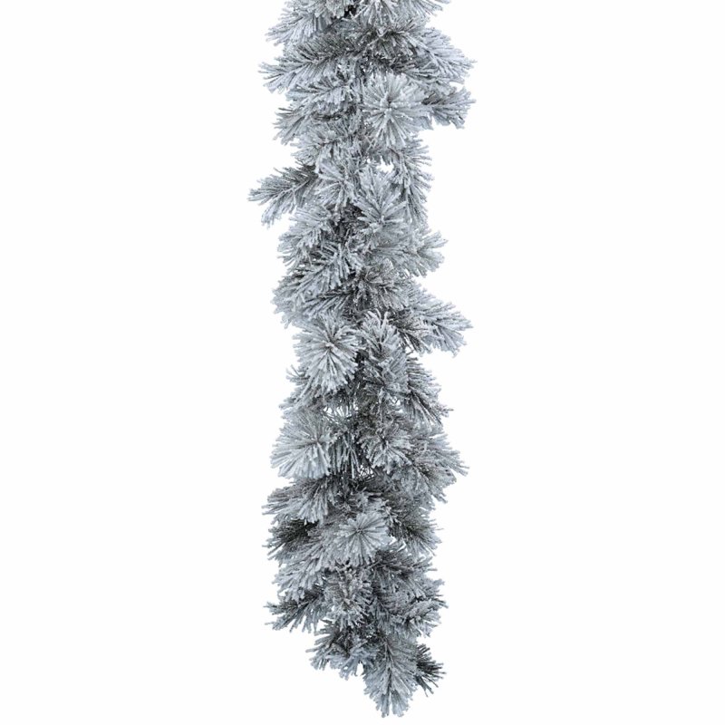 Garland With Snow Green & White 8ft 8"/270cm