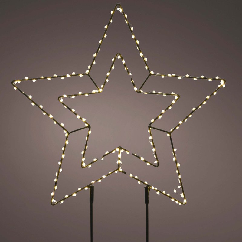 Micro LED Garden Star Warm White 38cm