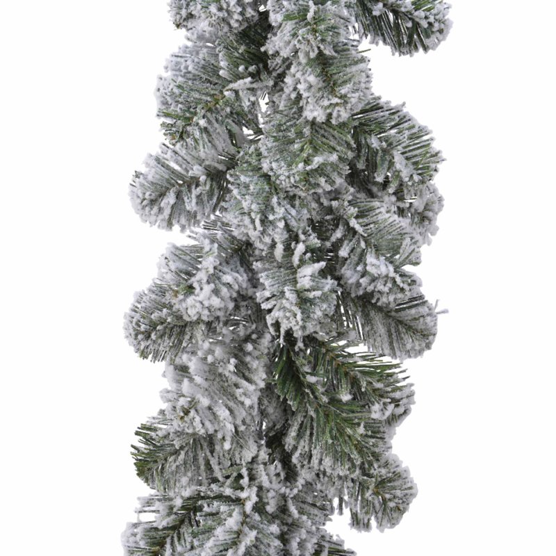 Imperial Garland With Snow Green & White 9ft/270cm