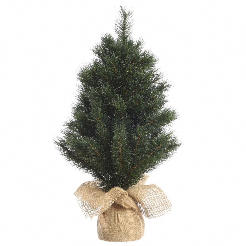 2ft/60cm Mini Malmo Christmas Tree Frosted in Jute Bag