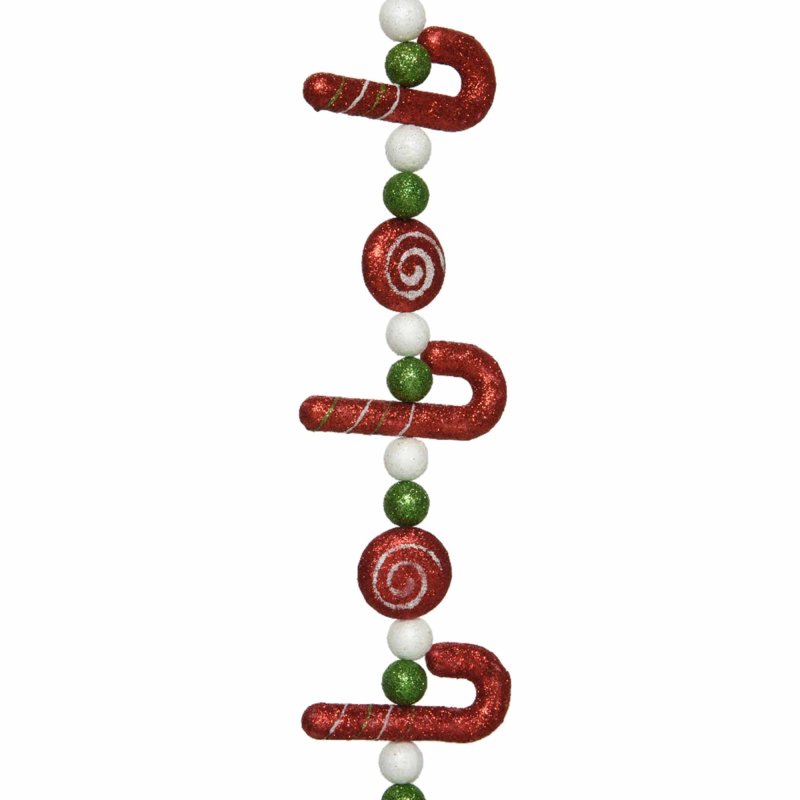 Candy Cane & Sweets Garland Red, Green & White 4.5ft/136cm