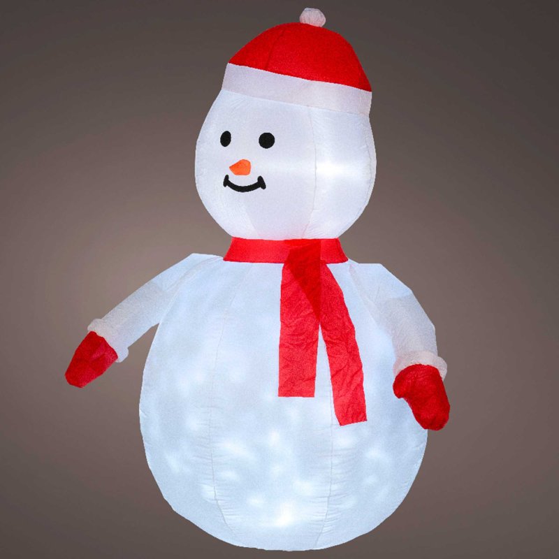 LED Inflatable Snowman Cool White 200cm With Projector Outdoor/Indoor