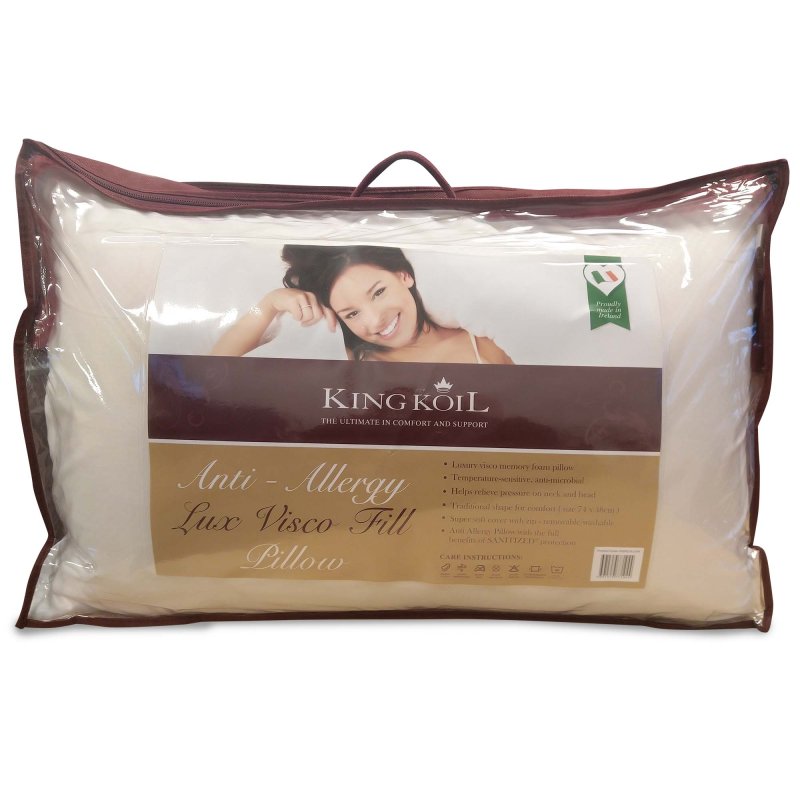 King Koil Anti-Allergy Lux Visco Fill Memory Foam Pillow