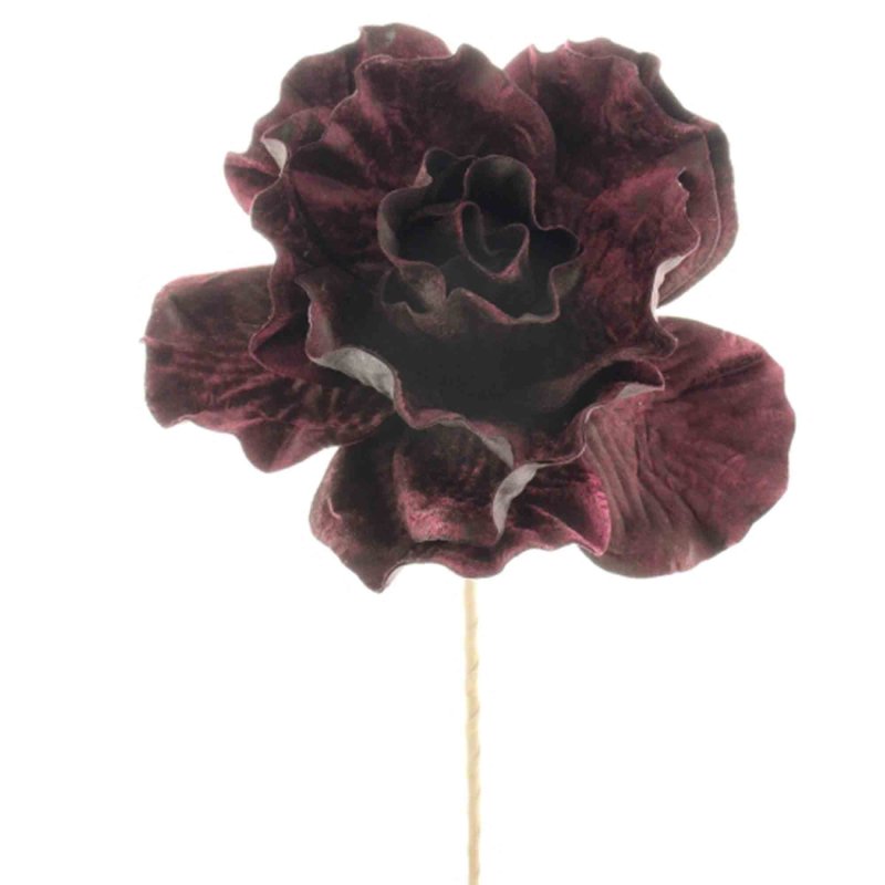 Decorative Velvet Rose Red 80cm