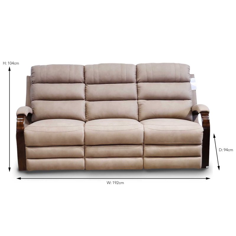 Michigan 3 Seater Manual Reclining Sofa
