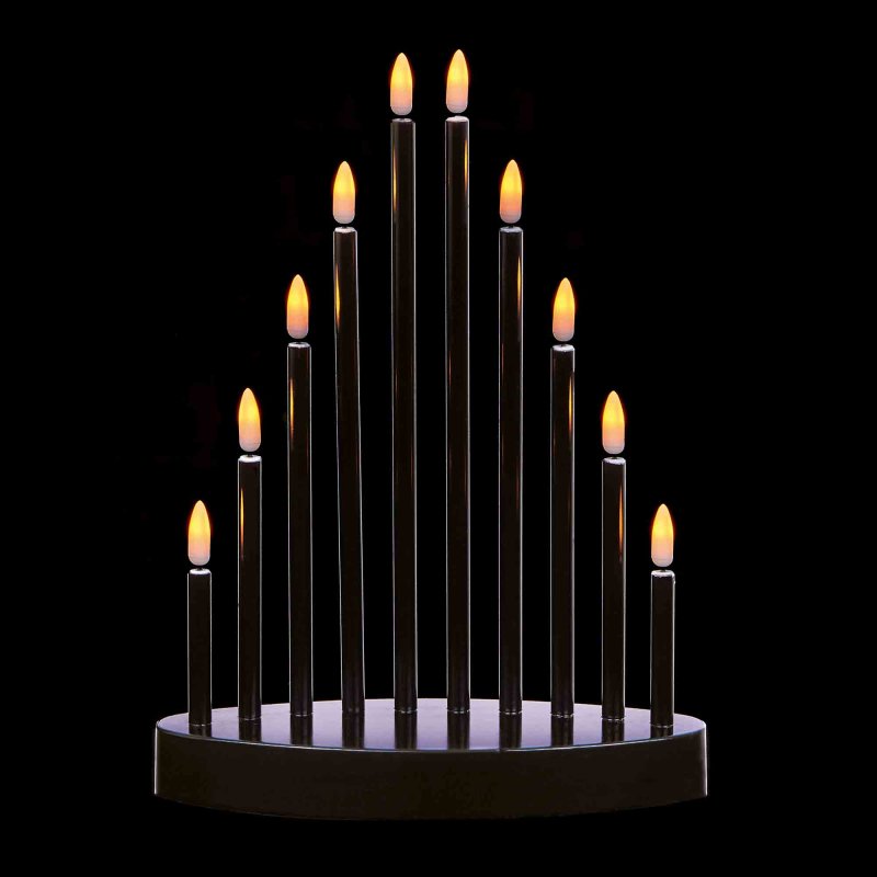 10 Bulb Candle Bridge Black