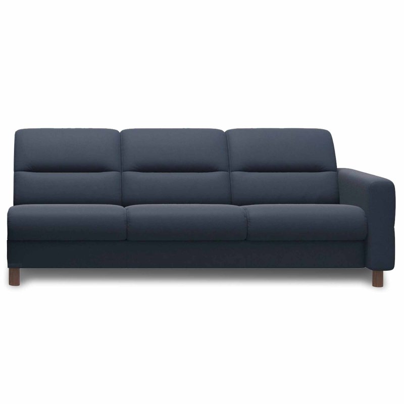 Stressless Fiona Modular 3 Seater Sofa With Upholstered Arm LHF Batick Leather