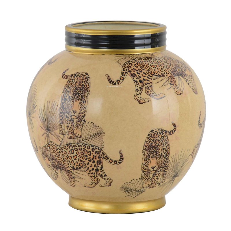 Mindy Brownes Zanzibar Vase Animal Print Gold