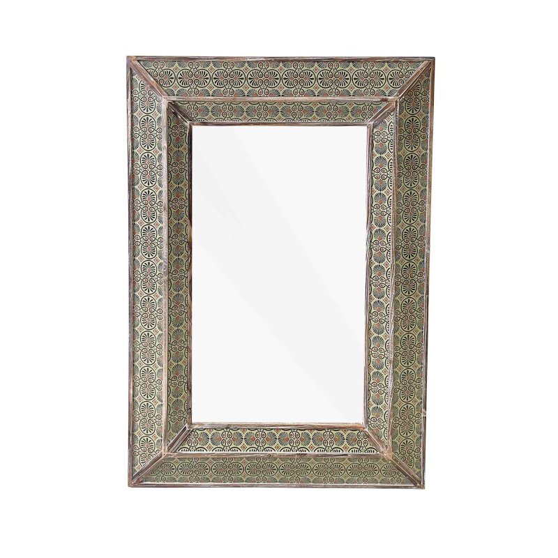 Mindy Brownes Amira Mirror Metal Green & Brown