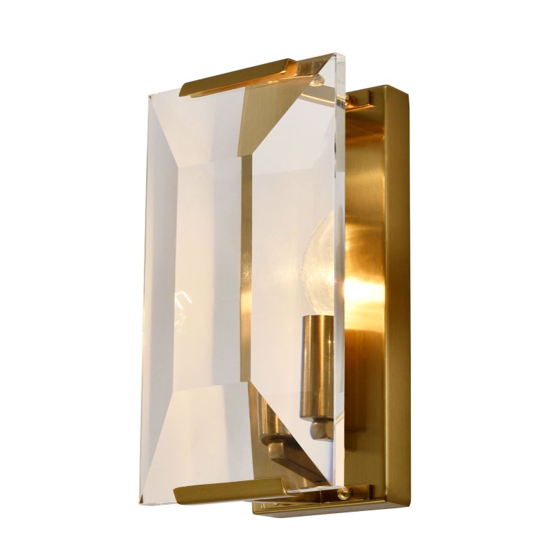 Mindy Brownes Eton Wall Light Single Crystal & Brass