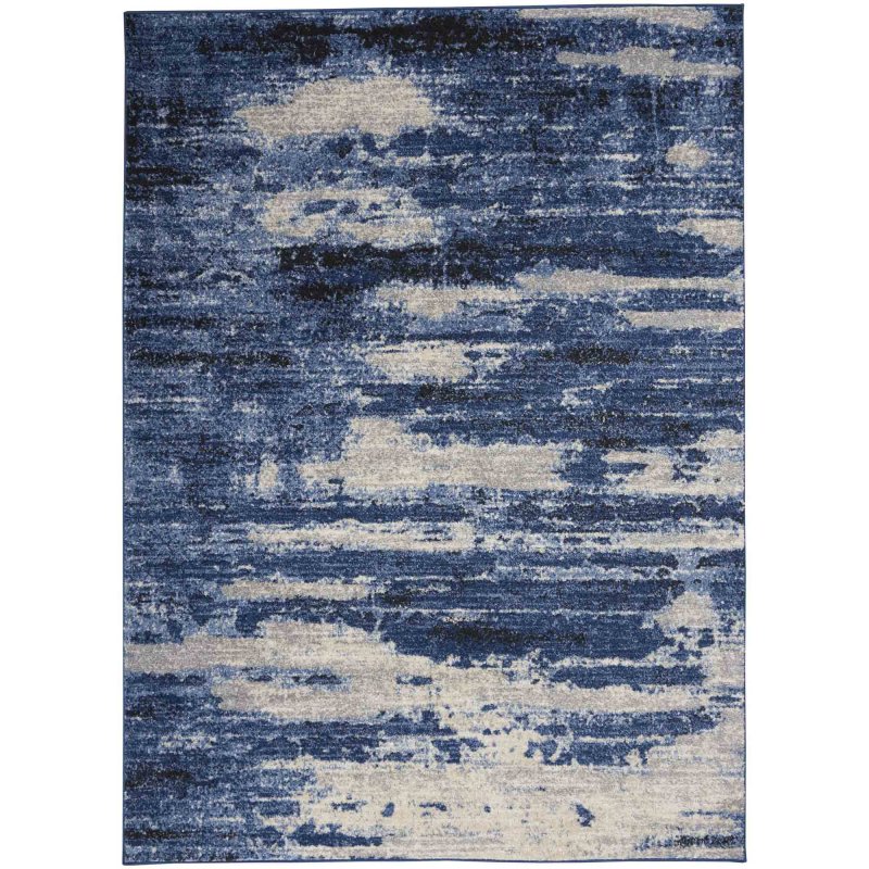 Riverflow 01 Rug 239cm x 300cm Blue & Grey Flat