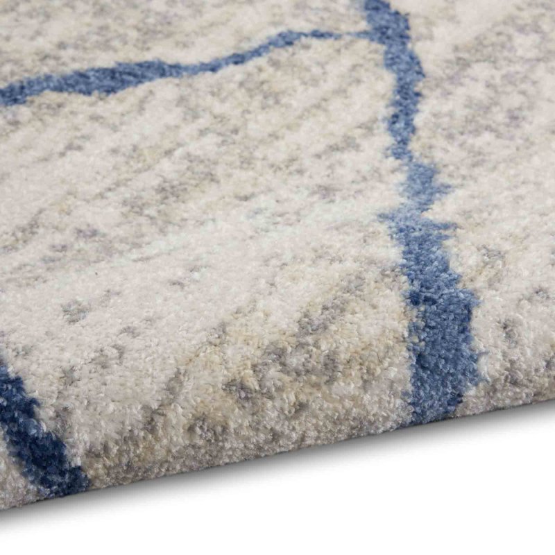 Calvin Klein River Flow 05 Rug 160cm x 221cm Ivory & Blue