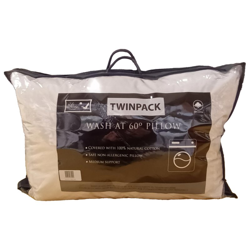 The Soft Bedding Company Washable at 60 Degrees Pillow Pair