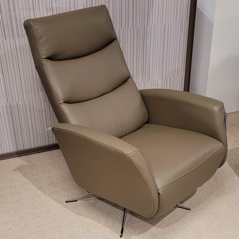 Hjort Knudsen Furano Manual Reclining Armchair Leather Muscat 