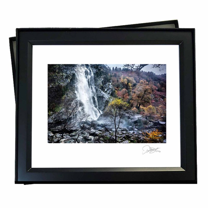Patrick Donald Powerscourt Waterfall, Co. Wicklow 45cm x 33cm Black Frame