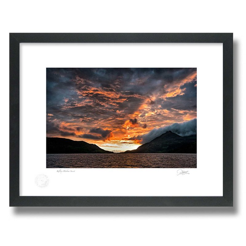 Killary Harbour, Co. Galway 45cm x 33cm Picture By Patrick Donald Black Frame