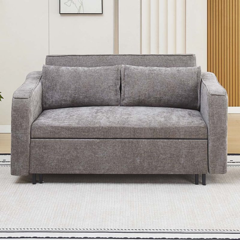 Jerpoint 2 Seater Sofa Bed Fabric Stone