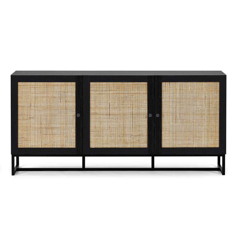 Calia 3 Door Sideboard Black