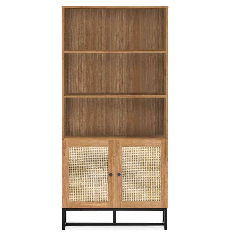 Calia Bookcase With 2 Doors Oak