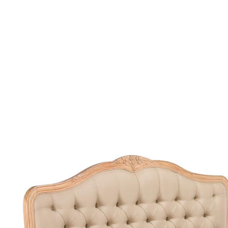 Lottie King (150cm) Bedstead Mindi Wood & Fabric Grey
