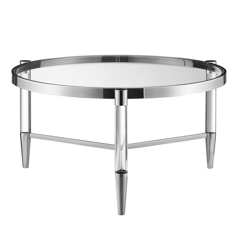 Marissa Round Coffee Table Silver Meubles