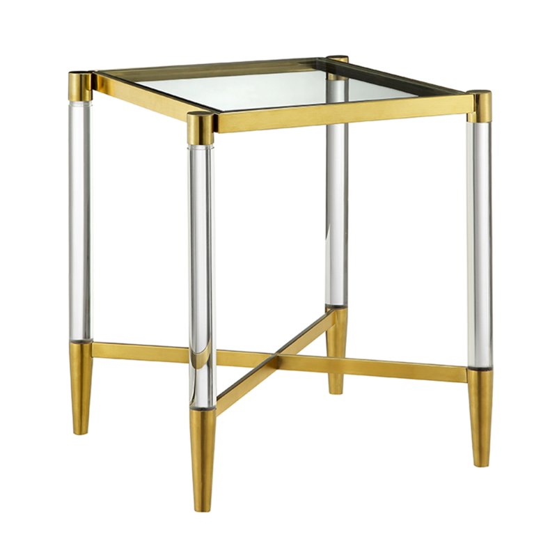 Marissa Square Side/Lamp Table Gold